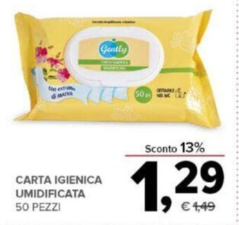 Todis Carta Igienica Umidificata 50 pezzi offerta