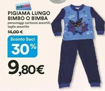 Coop Pigiama Lungo Bimbo/ Bimba Personaggi Cartoons offerta