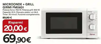 Coop Girmi FM0601 Microonde + Grill offerta