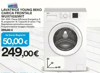 Coop Beko Lavatrice Young Carica Frontale Wux71032wit offerta