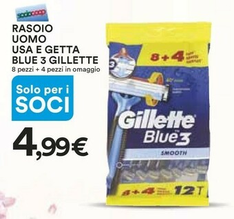Coop Gillette Blue3 Simple Blu Rasoio Da Uomo offerta