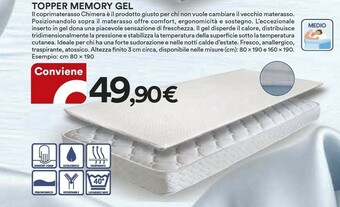 Coop Topper Memory Gel offerta