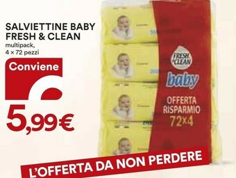 Coop Fresh & Clean Salviettine Baby offerta