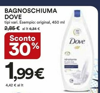 Coop Dove Bagnoschiuma offerta
