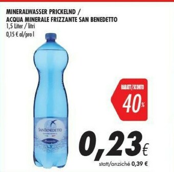 Coop San Benedetto Acqua Minerale Leggermente Frizzante offerta