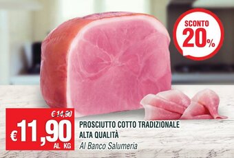 Banco Fresco Prosciutto Cotto Tradizionale Alta Qualità offerta
