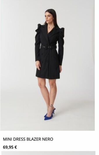 Mini dress blazer nero