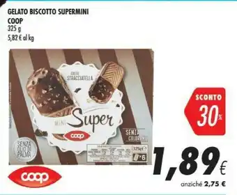 Coop COOP Gelato Biscotto Supermini offerta