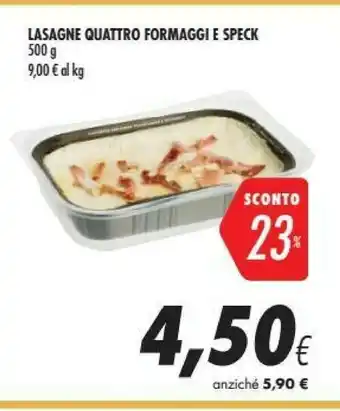 Coop Lasagne Quattro Formaggi E Speck offerta
