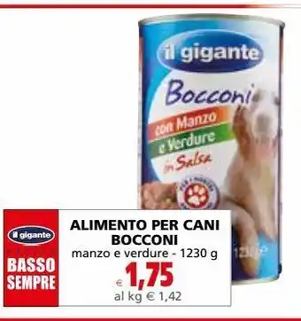 Alimento per cani bocconi