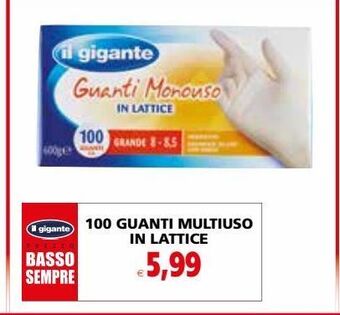 100 guanti multiuso in lattice
