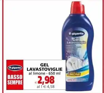 Gel lavastoviglie