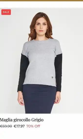 Maglia girocollo grigio