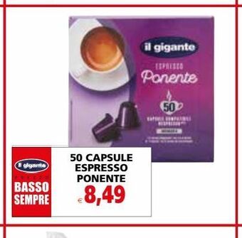 50 capsule espresso ponente