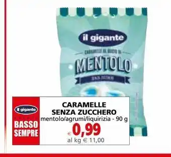 Caramelle senza zucchero