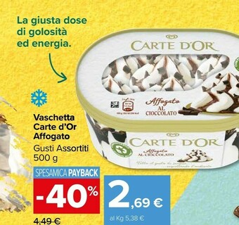Carrefour Market Carte d'or Affogato Profiteroles Al Cioccolato 500 G(ml) offerta