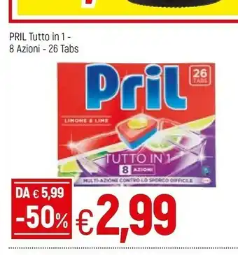 Famila Pril Tutto In 1 - 8 Azioni - 26 Tabs offerta