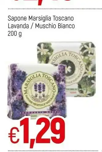 Famila Sapone Marsiglia Toscano Lavanda/ Muschio Bianco 200 G offerta