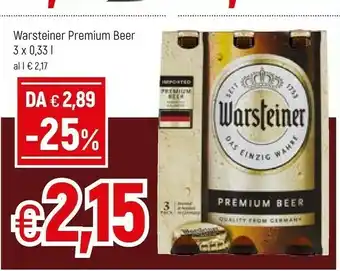Famila Warsteiner 660 G(ml) offerta