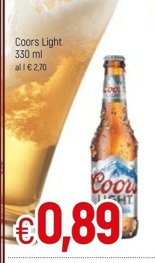 Famila Coors Light 330 Ml offerta