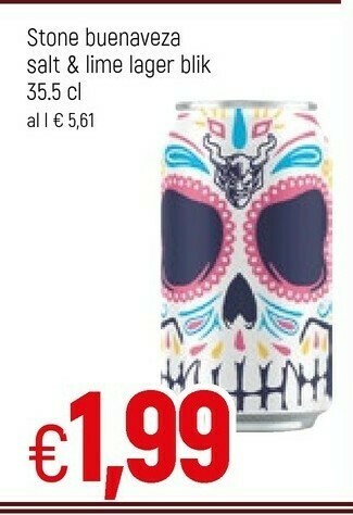 Famila Stone Buenaveza Salt & Lime Lager Blik 355 Ml offerta