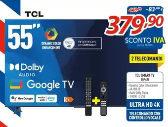 Elettrosintesi TCL Smart TV 55" 55P635 offerta