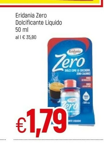 Famila Zanetti Eridania Zero Dolcificante Liquido offerta