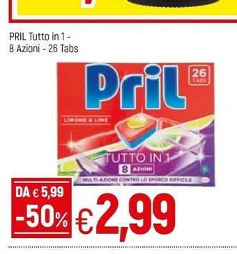 Famila Pril Tutto In 1 - 8 Azioni - 26 Tabs offerta