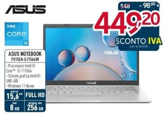 Elettrosintesi Asus Notebook F515EA-EJ1564W offerta