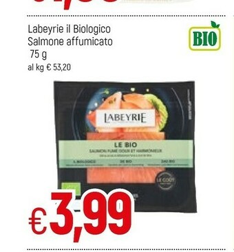 Famila Labeyrie Salmone Affumicato Biologico 75 G(ml) offerta