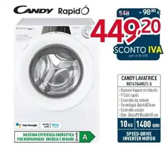 Candy Lavatrice R014104ME/1-S