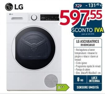 Elettrosintesi LG Asciugatrice RH80M3AV6R offerta