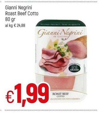 Famila Gianni Negrini Roast Beef Cotto offerta