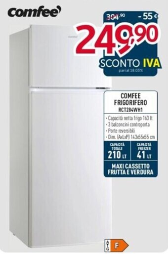 Comfee Frigorifero RCT284WH1