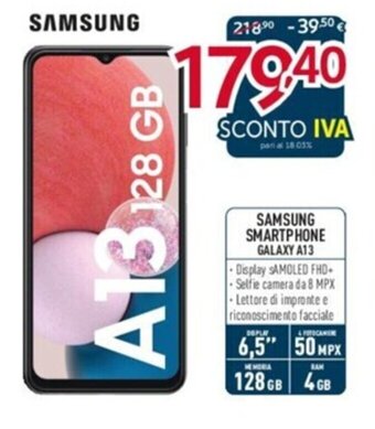 Elettrosintesi Samsung Smartphone Galaxy A13 offerta