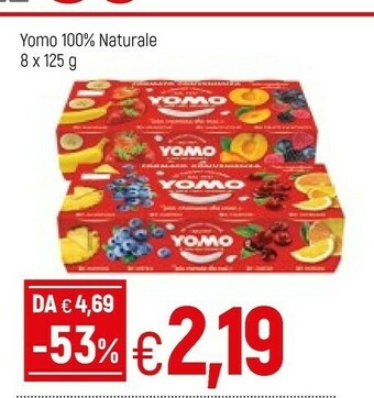 Famila Yomo Yogurt 100% Naturale 8 Vasetti 1000 G(ml) offerta