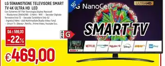 Famila LG NanoCell 55NANO793NE TV 139,7 Cm (55") 4K Ultra HD Smart TV Wi-Fi Nero offerta