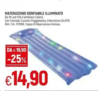 Famila Materassino Gonfiabile Illuminato offerta