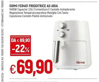 Famila Superstore Girmi FG9401 Friggitrice Ad Aria offerta