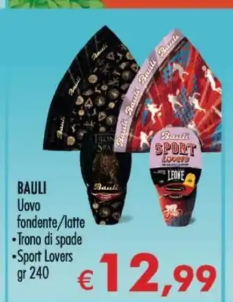 MerSi Supermercati Bauli Uovo fondente/latte 240 gr offerta