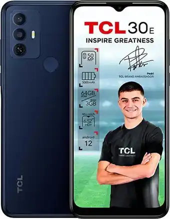 Tcl smartphone 30e atlantic blue 6.52" 3gb/64gb 5000mah dual sim