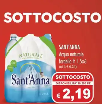 MerSi Supermercati Sant'Anna Acqua naturale 1,5 lt x 6 offerta