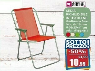 Happy Casa Sedia Richiudibile In Textilene offerta