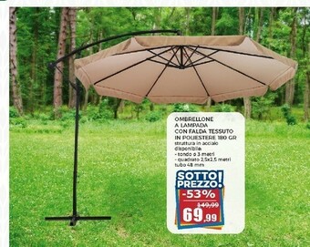 Happy Casa Ombrellone A Lampada Con Falda Tessuto In Poliestere offerta