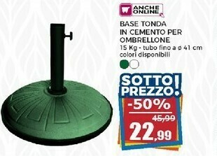 Happy Casa Base Tonda In Cemento Per Ombrellone offerta