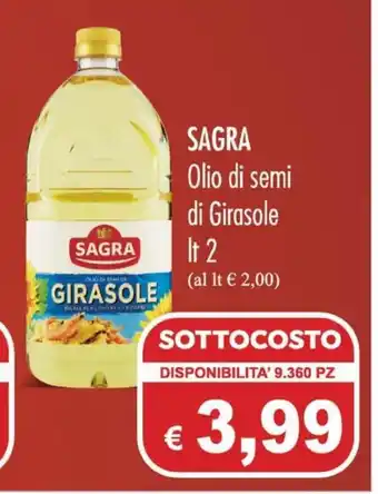 Sagra Olio di semi di Girasole 2 lt