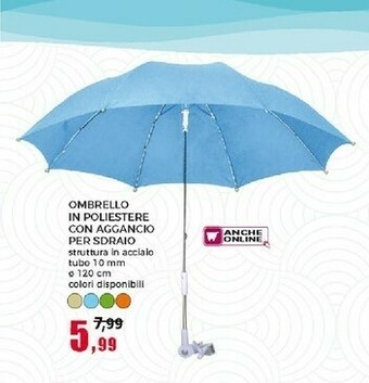 Happy Casa Ombrello In Poliestere Con Aggancio Per Sdraio offerta
