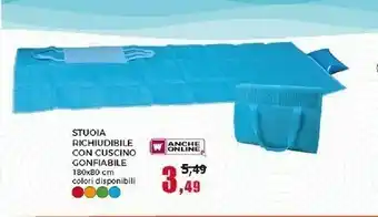 Happy Casa Stuoia Richiudibile Con Cuscino Gonfiabile offerta