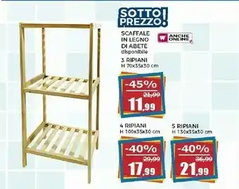 Happy Casa Scaffale In Legno Di Abete Dikponiblie offerta