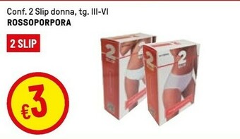 Iper La Grande Rossoporpora Slip Donna offerta